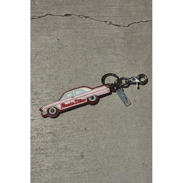 キーケース Eco Leather Key Charm /ロゴ刺繍キーチャーム