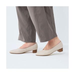 パンプス 「本革」スリットカットパンプス