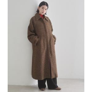 ステンカラーコート コート ヘリンボーン ステンカラーコート レディース