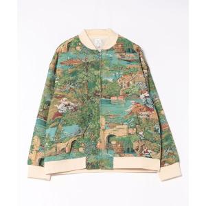 ブルゾン アウター 「Revo./レヴォ」ゴブラン総柄織り ジップアップブルゾン メンズ