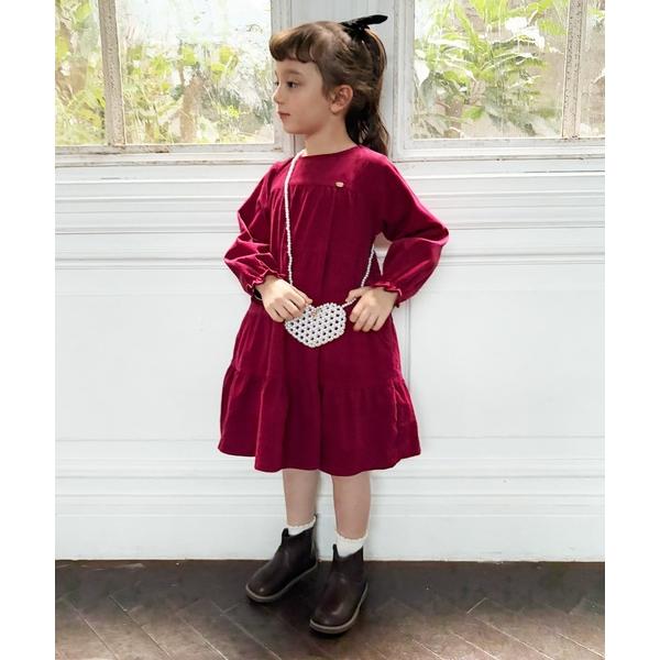 ワンピース コーデュロイティアードワンピース キッズ 子供服 女の子