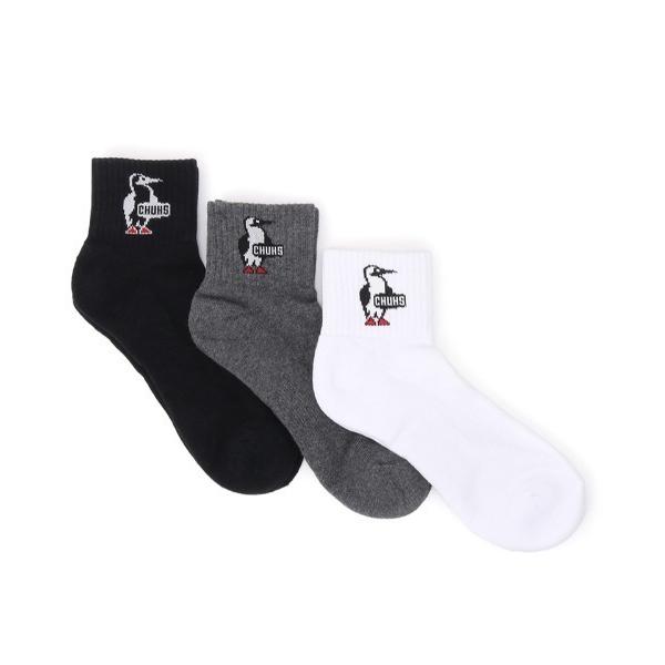 靴下 「CHUMS」3P CHUMS Booby Crew Socks メンズ レディース