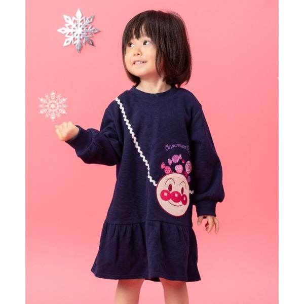 ワンピース アンパンマンフェイクポシェットワンピース キッズ 子供服 女の子