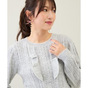 Rose Tiara（ローズティアラ） パーカー デニムライクジップアップ