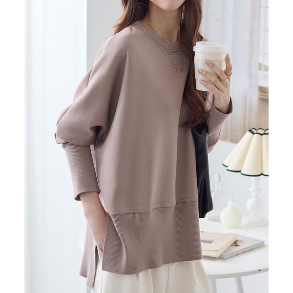 トレーナー スウェット ロングリブドルマンスウェット レディース