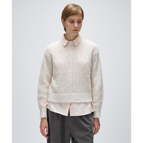 ニット セーター 「手洗い可」メランジドルマンクロップドニット レディース