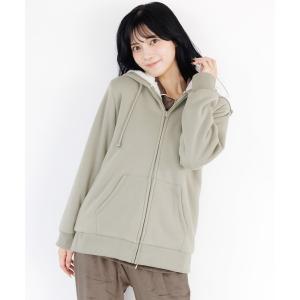 パジャマ ルームウェア 裏ボアジップパーカー レディース メンズ