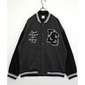 スタジャン 「GROOVY STORE」ビッグサイズ スウェット ドットスタジャン 裏起毛 メンズ レディース