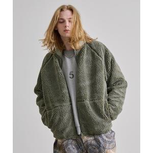 ブルゾン アウター Revo. ヴィンテージ加工 ボアフリース ジップジャケット メンズ レディース