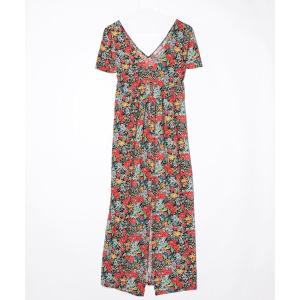 「asos」 花柄半袖ワンピース 4 レッド レディース