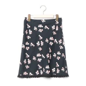 「MOSCHINO CHEAP AND CHIC」 刺繍スカート 36 ネイビー レディース