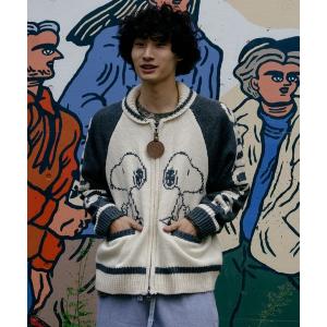 セーター ニット 「SEQUENZ/シークエンズ」PEANUTS ピーナッツ カウチンニット メンズ レディース