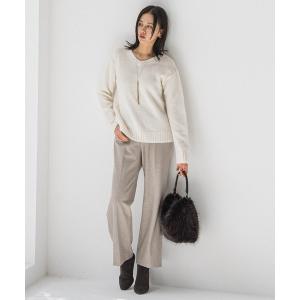 パンツ 両面起毛ワイドパンツ「洗える/セットアップ対応」 レディース
