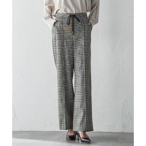 ウエストゴムの洗濯機可ワイドパンツ