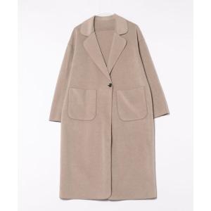 コート アウター ブランケットメルトンガウンコート レディース