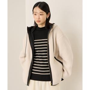 ブルゾン アウター ハイショクボアフーディコクーンブルゾン レディース