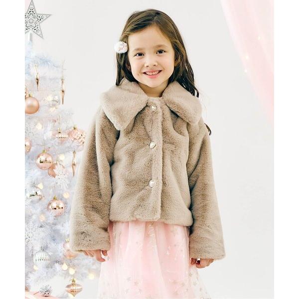 テーラードジャケット アウター ファーショートジャケット キッズ 子供服 女の子