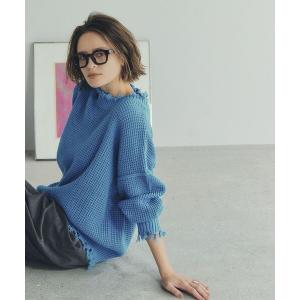 ニット セーター ダメージルーズニット レディース