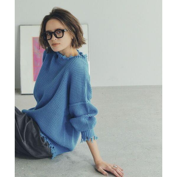 ニット セーター ダメージルーズニット レディース