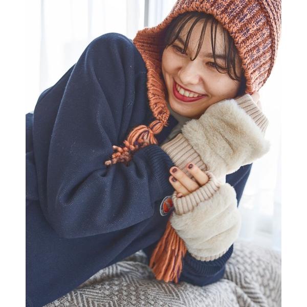 手袋 オリジナルフェイクファーハンドウォーマー レディース