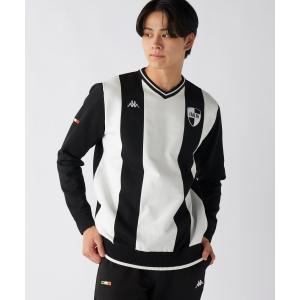 セーター ニット 「Kappa/カッパ」ストライプVネックセーター　ゴルフ メンズ レディース