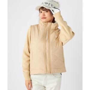 ブルゾン アウター 「FILA GOLF:フィラゴルフ」レディースハイブリッドジャケット　中綿ジャケット　ゴルフ レディース