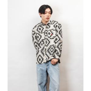 シャツ Healthknit Product ヘルスニットプロダクト コヨーテ 刺繍 オルテガ柄 シャツ(GW) メンズ