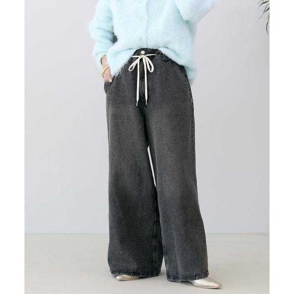 ジーンズ デニム デニムパンツ ドロストデニムワイドパンツ レディース