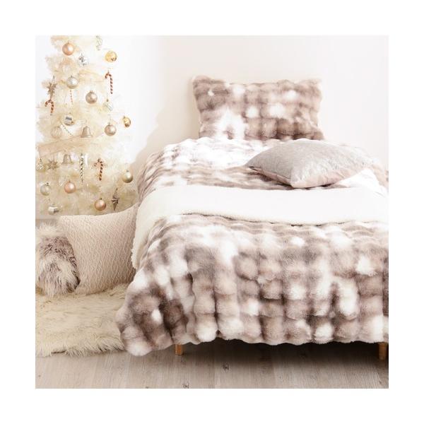 ベッド 寝具 「WARMY ウォーミー」もふもふ ポコモコファー 掛け布団カバー セミダブル グレー