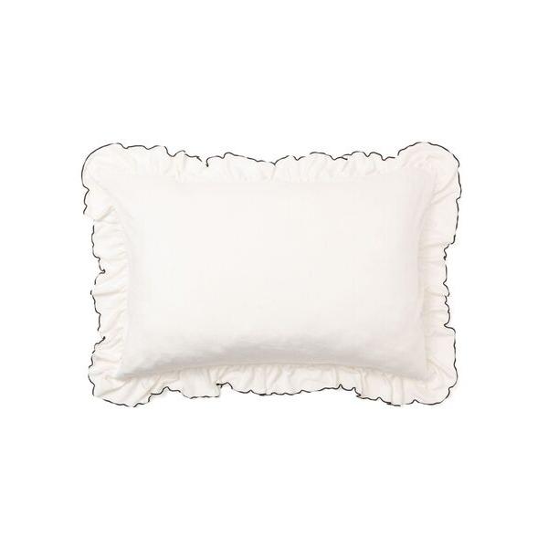 ベッド 寝具 「あったか寝具」WARMY しっとり アルガンオイル加工 フリル まくらカバー ホワイ...