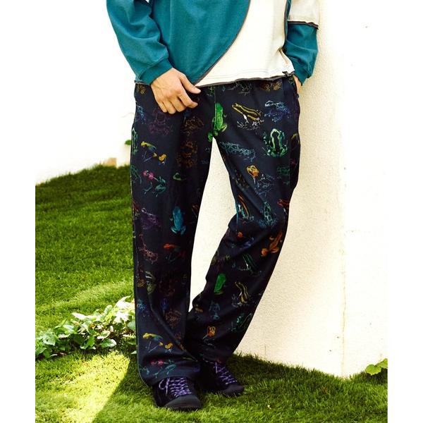 パンツ 寝るまで気持ちいい総柄スムースパンツ メンズ レディース