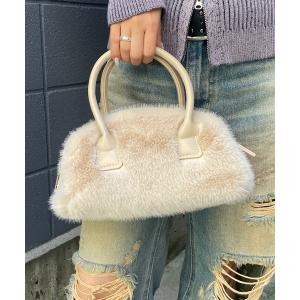 ボストンバッグ suede like boston bag /スウェード調2WAYボストン