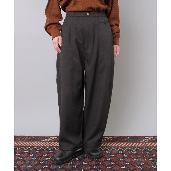 パンツ R4397 フレンチワークのウールライクバルーンパンツ レディース