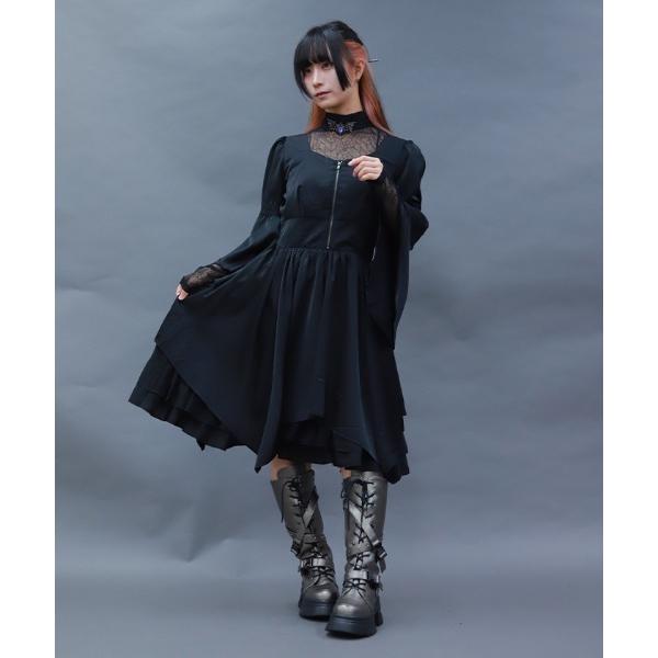 ワンピース フレアスリーブイレヘムワンピース