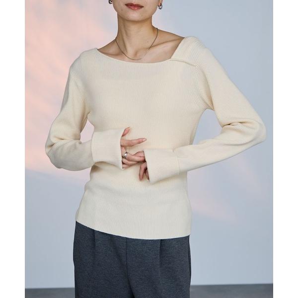 ニット セーター milli de l'air  コンフィーズアシンメトリーリブニット レディース