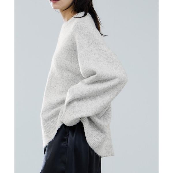 ニット セーター milli de l'air  オーバーサイズメランジスフレ クルーネックニット ...