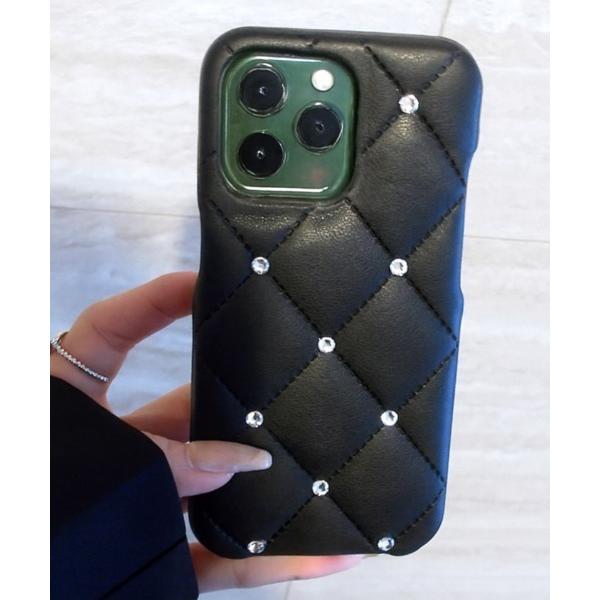 スマホケース キルティング レザー　スマホケース