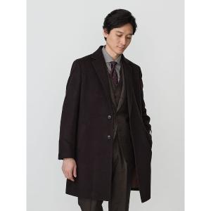 チェスターコート コート ウール100％　ビーバーチェスターコート　ミディアムグレー/ベージュ/ブラウン メンズ