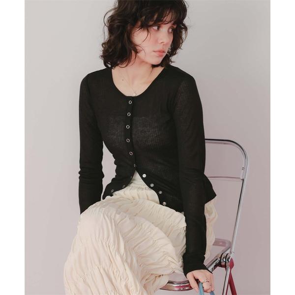 カーディガン シアーテレコカーディガン レディース