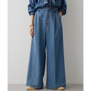 ジーンズ デニム デニムパンツ ワイドデニムイージーパンツ レディース