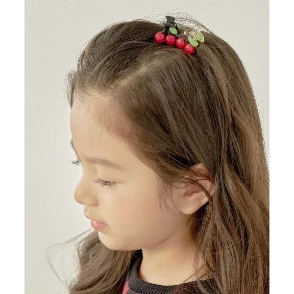ヘアクリップ 入学式 入園式 卒園式 ペアチェリー ヘアクリップ 2個セット