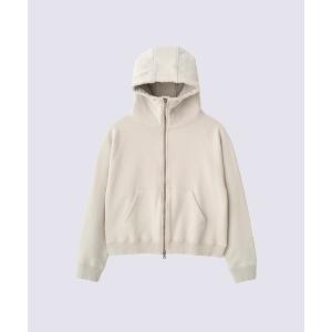 パーカー 「JUHA/ユハ」CROPPED BRUSHED HOODIE メンズ