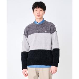 セーター ニット モールニット カラーブロック プルオーバー メンズ