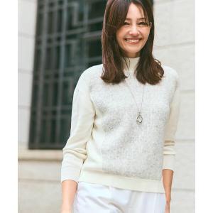 ニット セーター アーガイル柄ハイネックニット レディース