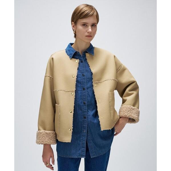 ブルゾン アウター リバーシブルボアブルゾン レディース