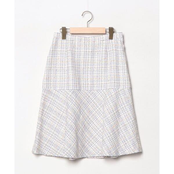 「HANAE MORI」 スカート 40 ブルー レディース