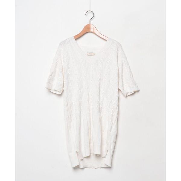 「Iroquois」 半袖ニット 1 ホワイト メンズ