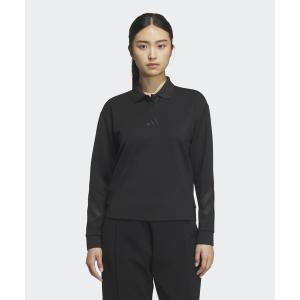 アディダス　黒　レディースMサイズ　長袖ポロシャツ　ストレッチ　新品　ゴルフ adidas（アディダス） ポロシャツ ポロ ストレッチ 半袖ボタンダウン