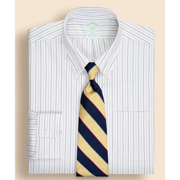 シャツ ストレッチコットン　ロイヤルオックスフォード　オルタネイトストライプ　ドレスシャツ　Slim...