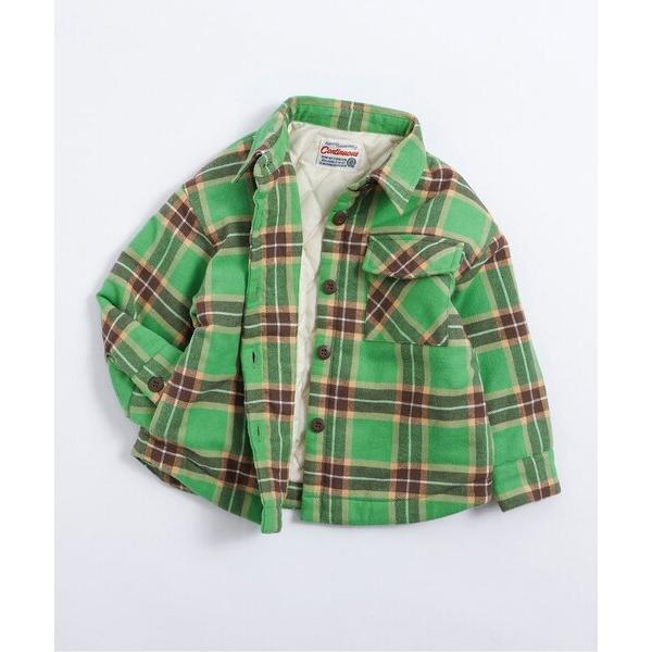 コート アウター 「ジュニア対応」起毛チェックシャツジャケット キッズ 子供服 男の子 女の子